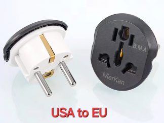 Plug Adaptors:  USA to EU